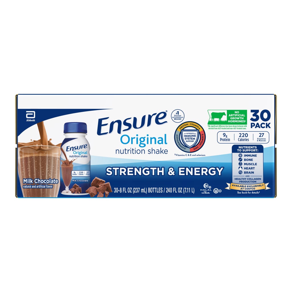 Ensure Original – Thức uống dinh dưỡng vị sô-cô-la sữa, 8 fl. oz/chai, lốc 30 chai – Ảnh Costco số 3