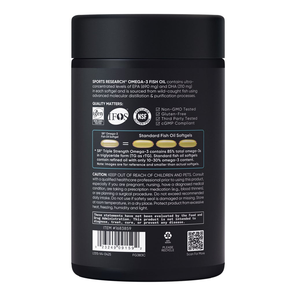 Sports Research Triple Strength Omega-3 – Dầu cá, 150 viên nang mềm – Ảnh Costco số 2