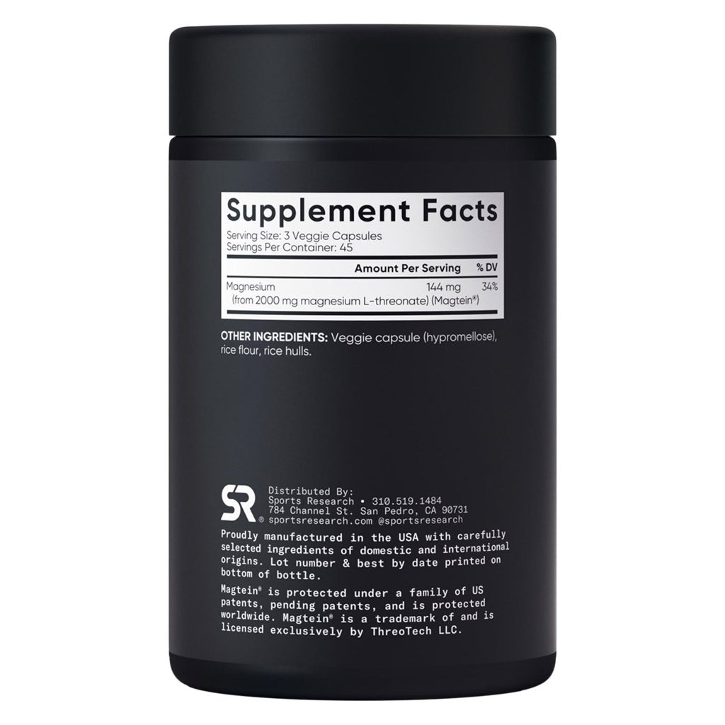 Sports Research Magtein Magnesium L-Threonate 2000 mg – 135 viên nang thực vật – Ảnh Costco số 3
