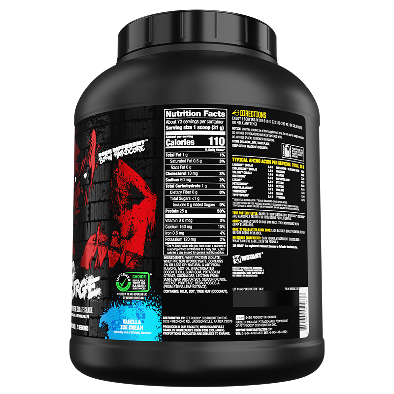 Vanilla Ice Cream back / Nutrition Facts