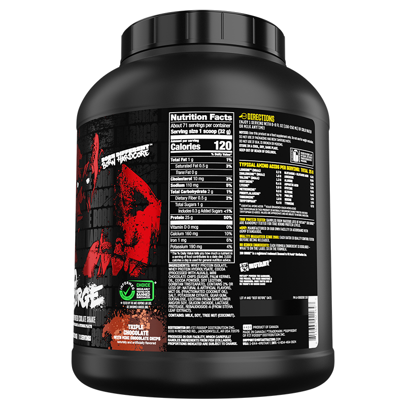 Chocolate Triple back / Nutrition Facts