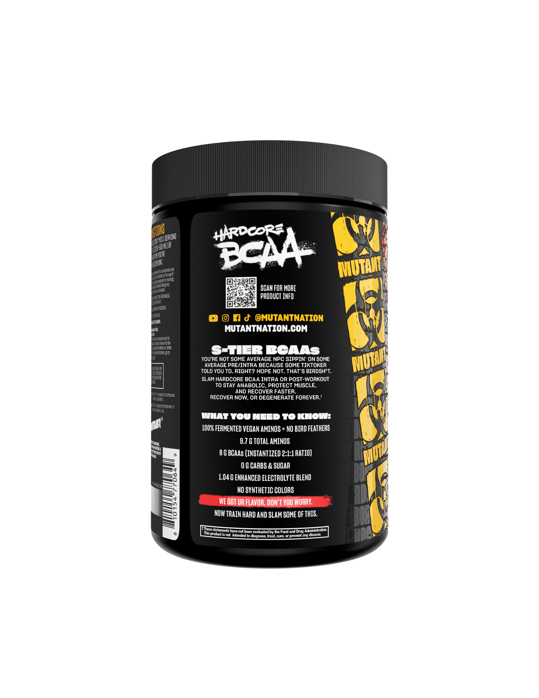 Mutant Hardcore BCAA 390g - product information side panel