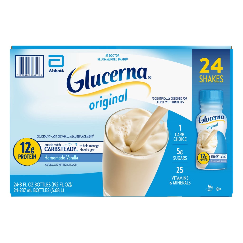Glucerna Original – Thức uống dinh dưỡng vị vani cho người đái tháo đường, 8 fl oz/chai, lốc 24 chai – Ảnh Costco số 2