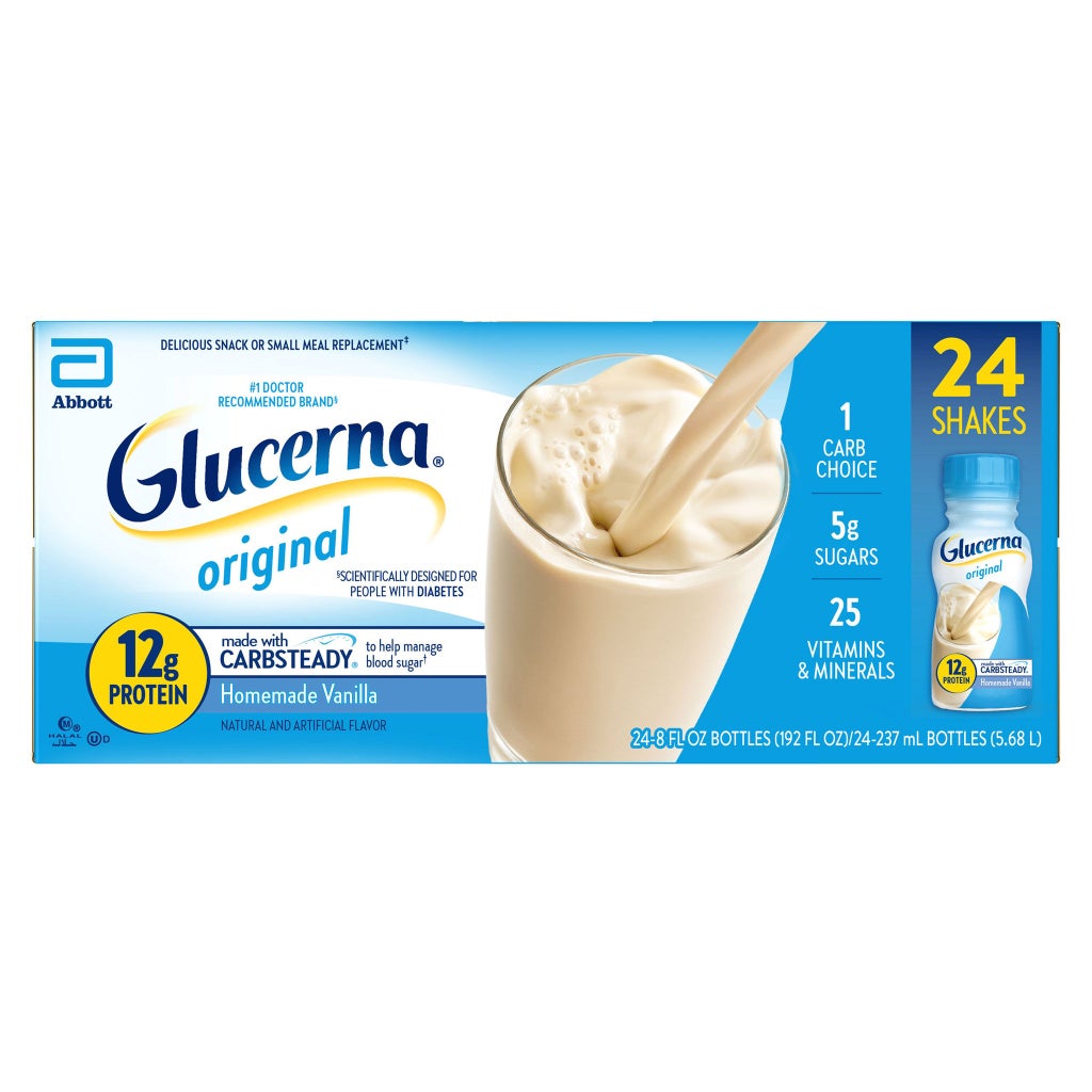 Glucerna Original – Thức uống dinh dưỡng vị vani cho người đái tháo đường, 8 fl oz/chai, lốc 24 chai – Ảnh Costco số 1