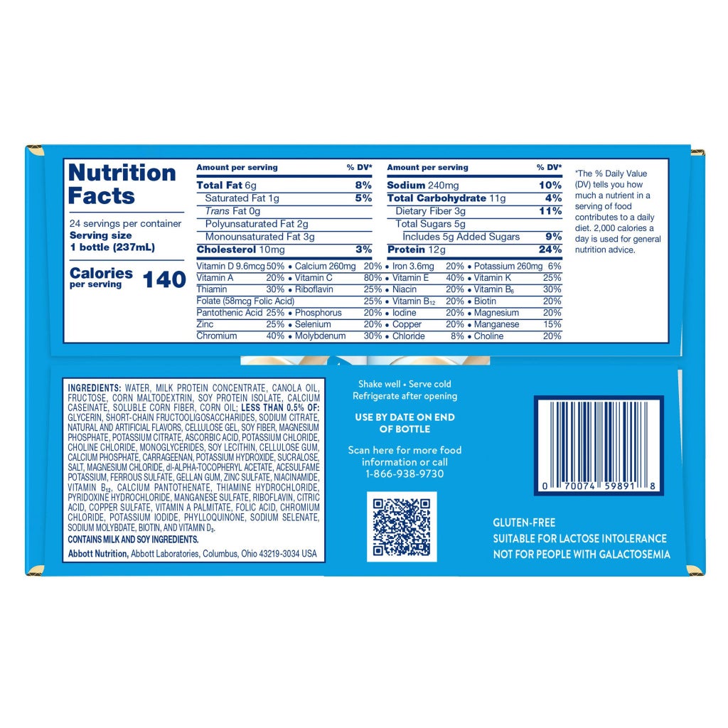 Glucerna Original – Thức uống dinh dưỡng vị vani cho người đái tháo đường, 8 fl oz/chai, lốc 24 chai – Ảnh Costco số 5