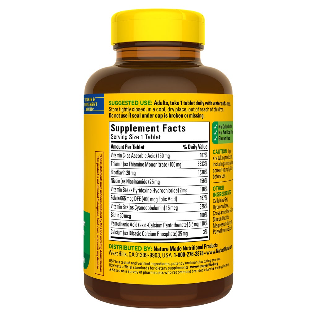 Nature Made Super B-Complex – Vitamin nhóm B và C, 460 viên nén – Ảnh Costco số 2