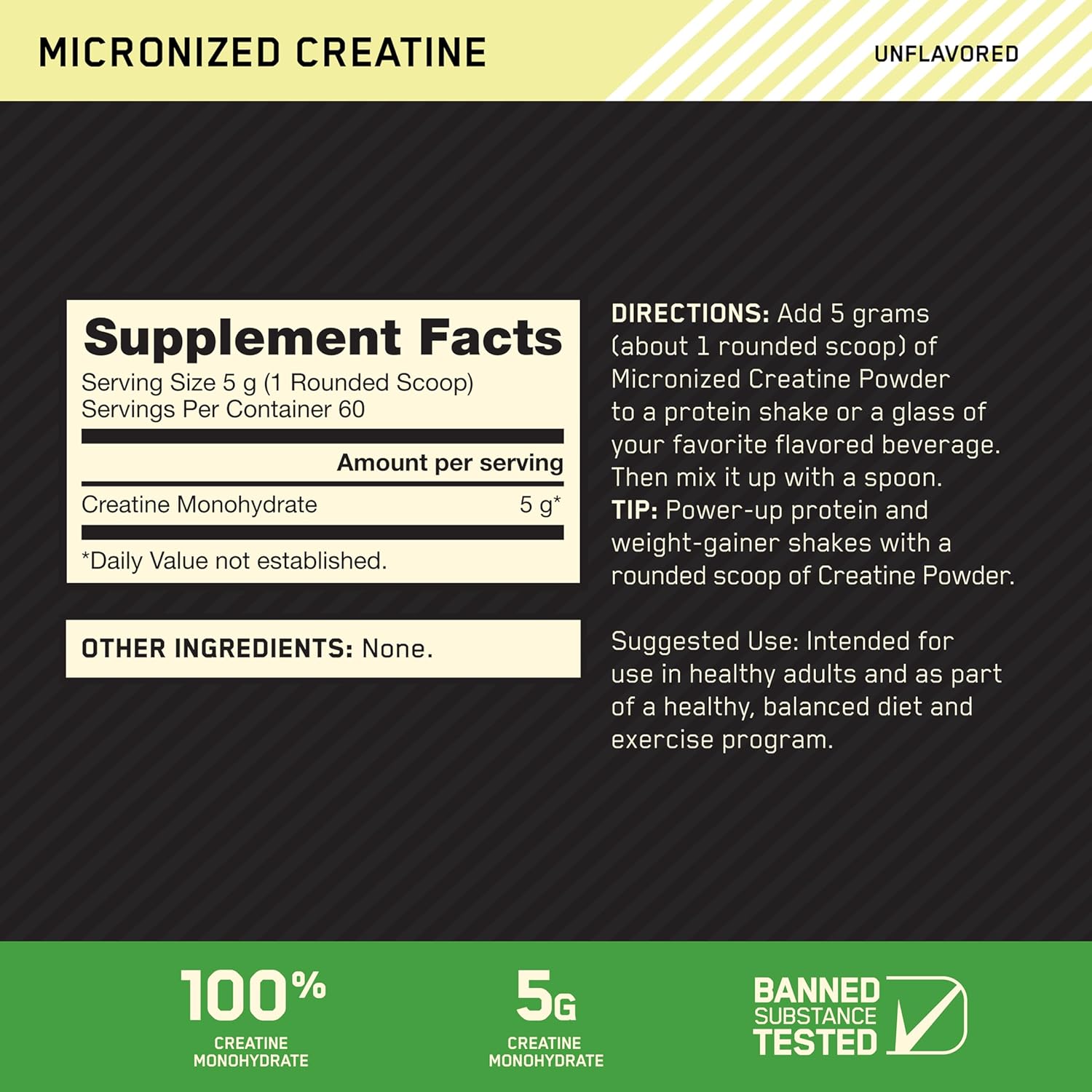 Optimum Nutrition Bột Creatine Vi Hóa 300g