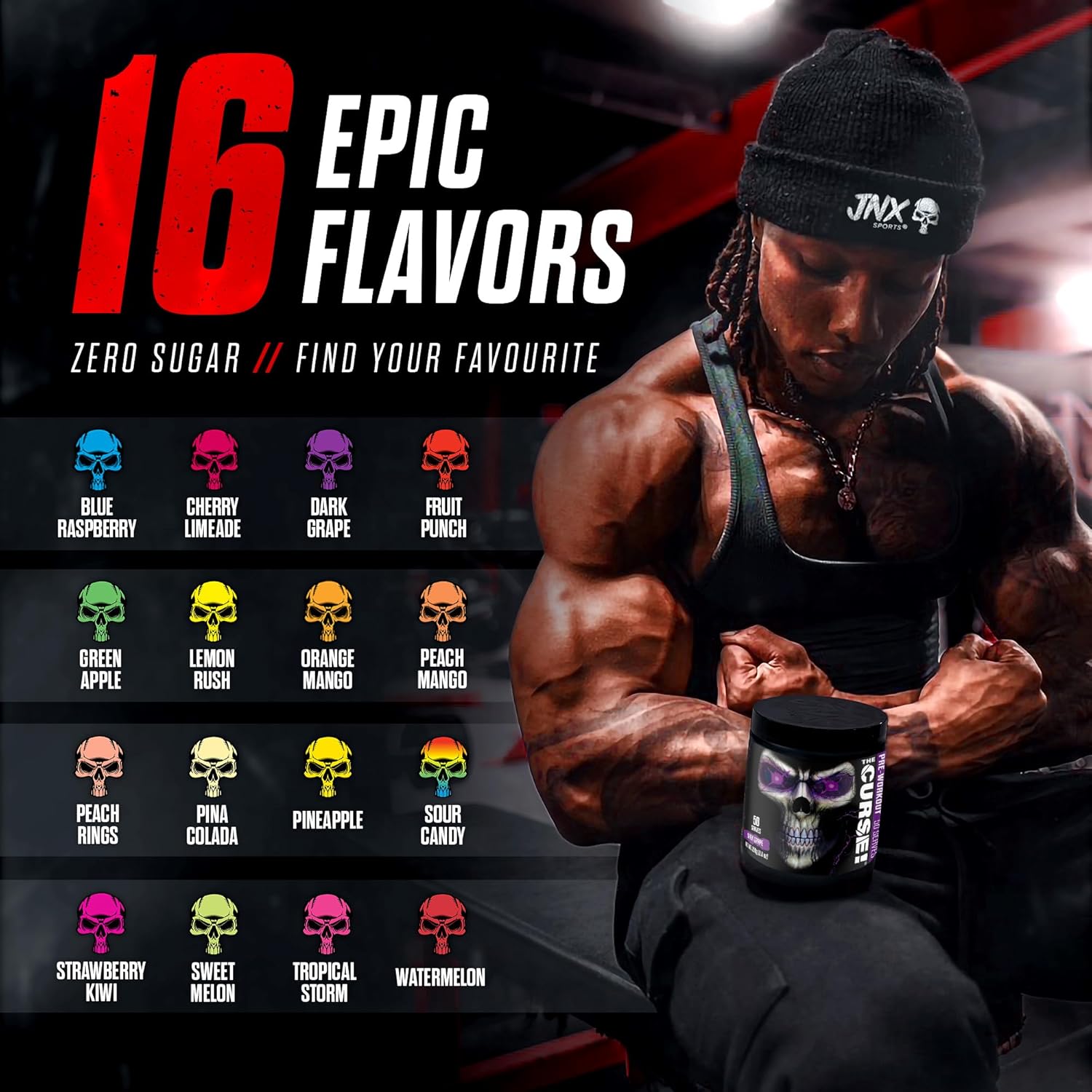 JNX SPORTS THE CURSE Pre Workout - 50 Lần Dùng