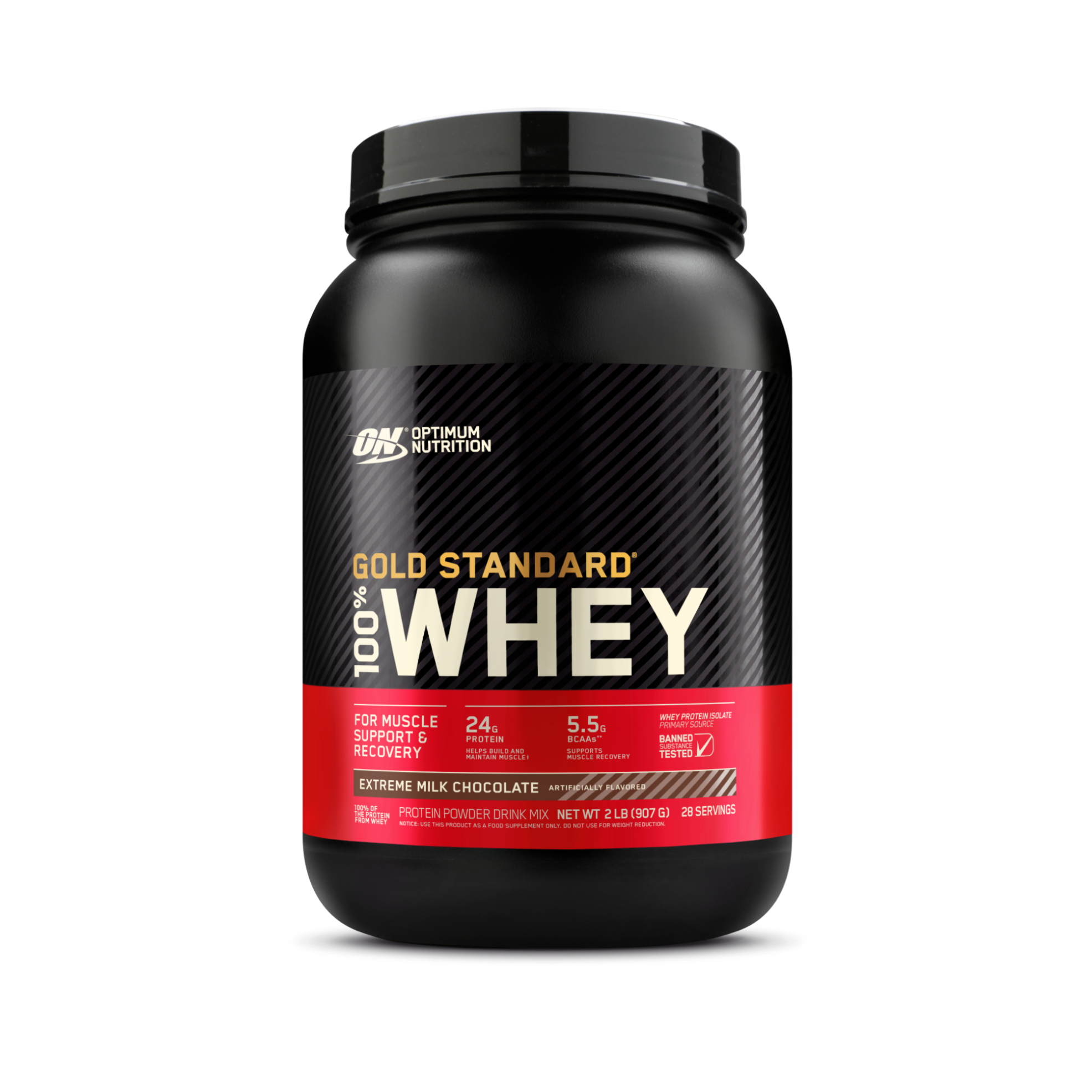 Optimum Nutrition Gold Standard Whey Protein - Extreme Chocolate - 2 lb
