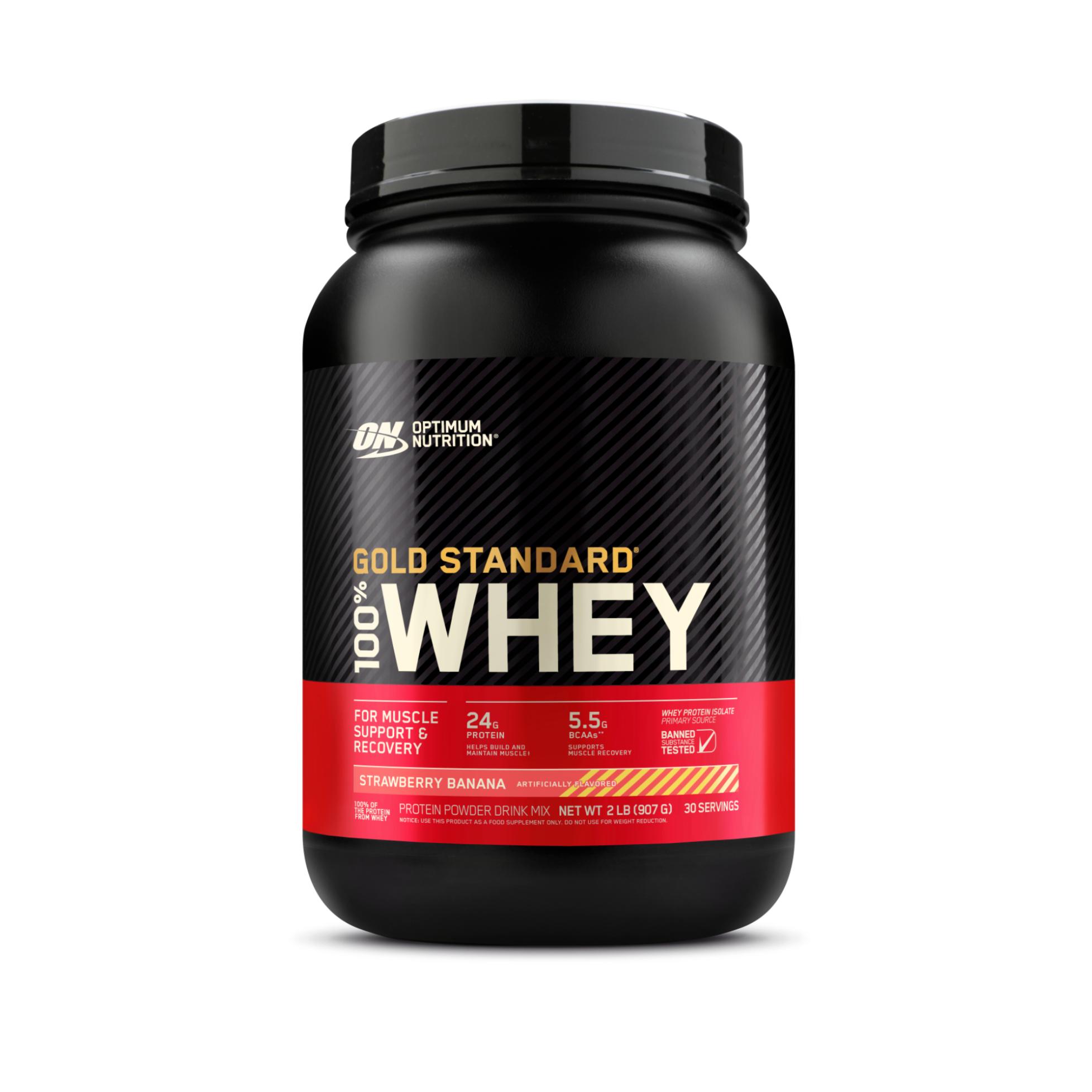 Optimum Nutrition Gold Standard Whey Protein - Strawberry Banana - 2 lb